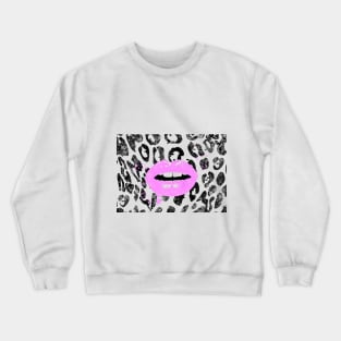 Lips, pink lips Crewneck Sweatshirt